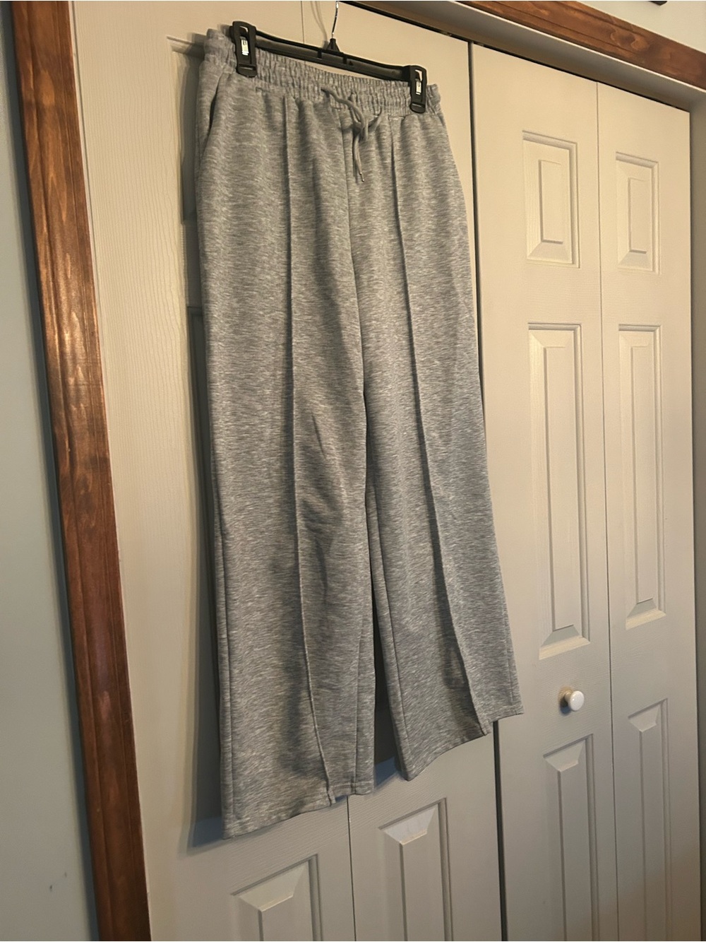 Wide Leg Gray Lounge Pants